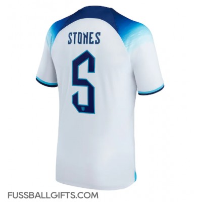 England John Stones #5 Fußballbekleidung Heimtrikot WM 2022 Kurzarm